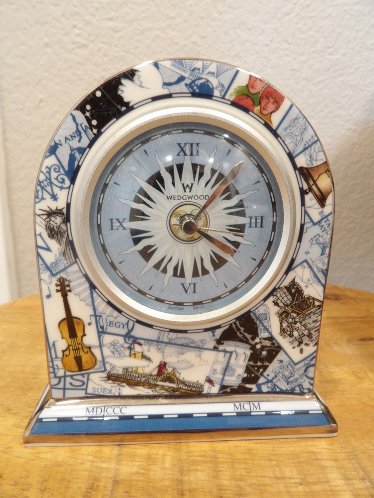 Darling Vintage Wedgwood Millennium Bone China Desk Clock~Retired