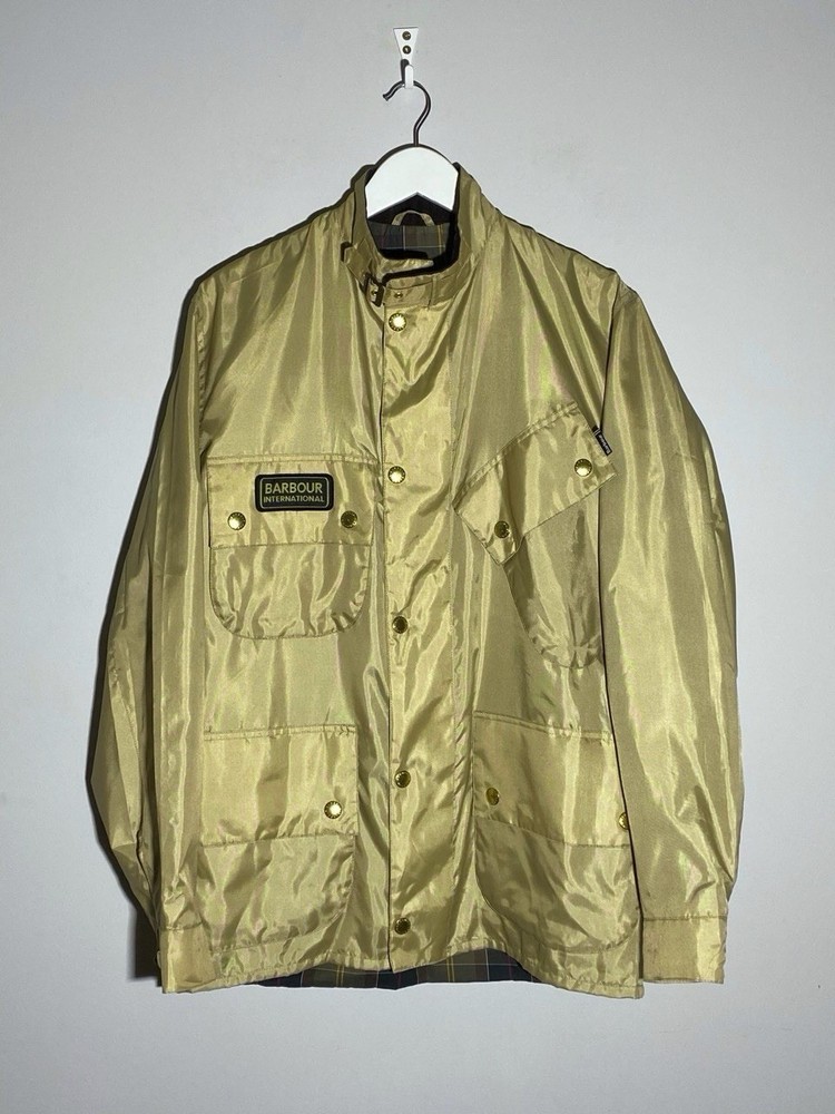 Barbour International A7 Bright Brass Gold Jacket Men’s Size Large Casual Style
