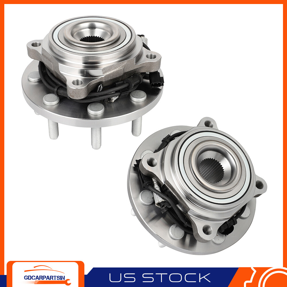 Set (2) Front Wheel Hub Bearing Assembly For 2019-2021 2022 Ram 2500 3500 w/ ABS