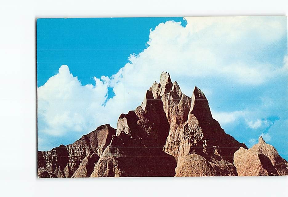 Postcard Vampire Peak near Cedar Pass Badlands of South Dakota USA