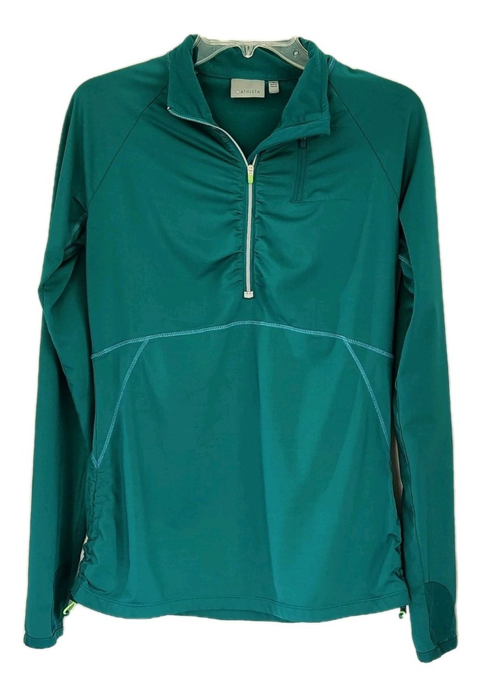 Athleta Pullover Ruched Lightweight Quarter Zip Athletic Jacket Womens Medium