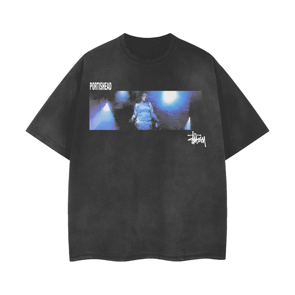 ACID WASHED RIPPED Stüssy Portishead Distressed Vintage Tee 102692