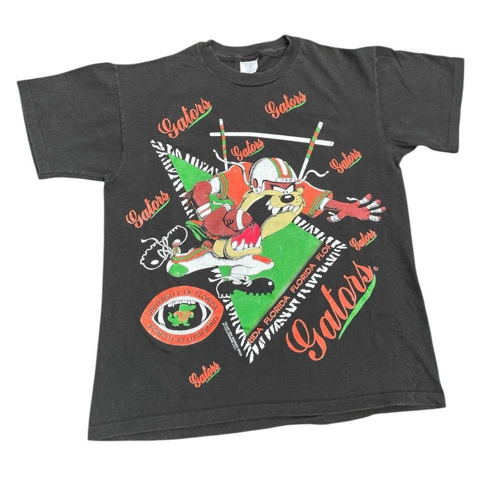 VTG 1994 Florida Gators T Shirt Taz Looney Tunes Black Large College Ware RARE