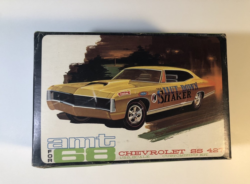 Rare Vintage Amt 1968 Chevrolet Ss 427  Unbuilt Kit  Very Nice!