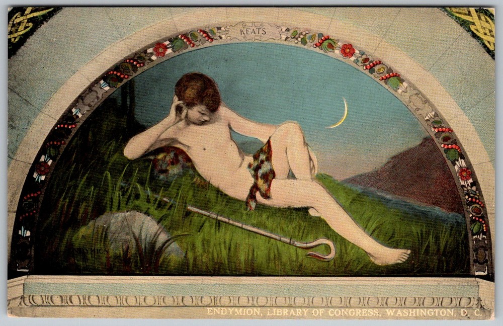 Antique Postcard Keats Endymion Illustration Washington, DC 1910s