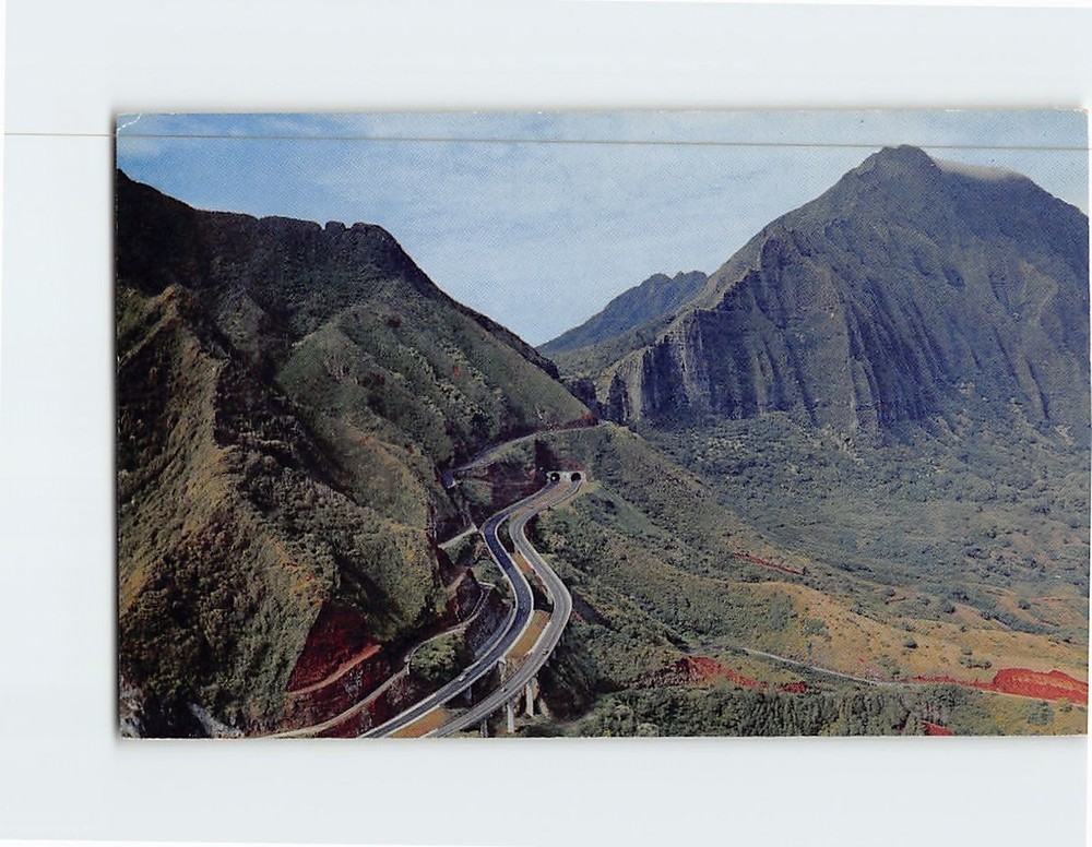 Postcard Entrance to Pali Tunnel Oahu Hawaii USA