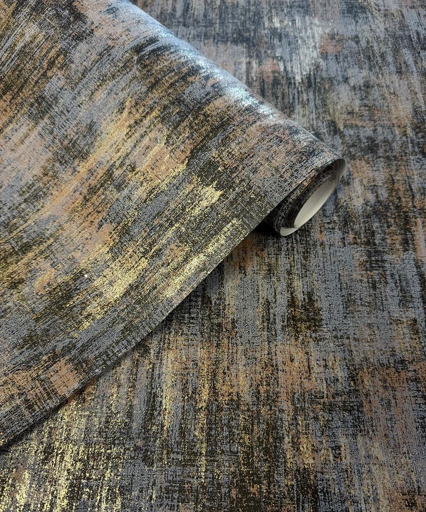 Distressed Wallpaper Industrial Texture Metallic Traditional Wall 20.8