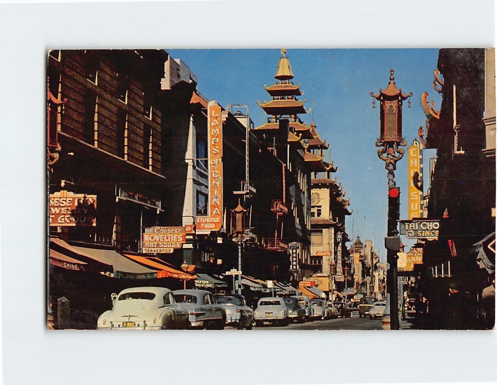 Postcard Grant Avenue Chinatown San Francisco California USA