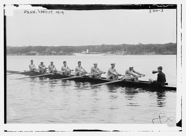 Photo:Pennsylvania Varsity,1914,Rowing,College Sports,paddles,dock 1