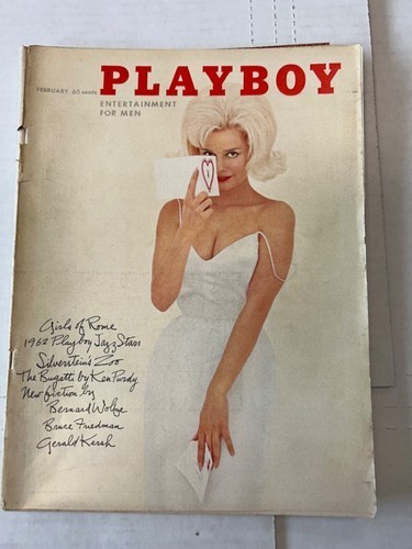 Playboy Magazine February 1962 Girls Of Rome Very Good