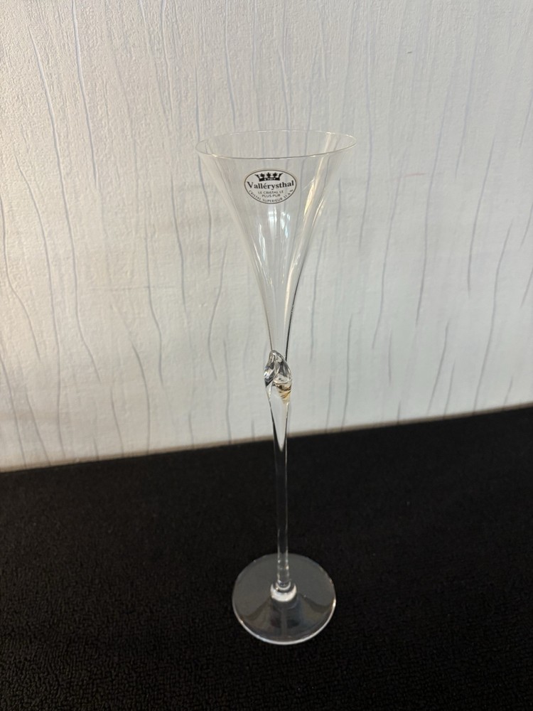Large Champagne Flute Crystal Vallerysthal H: 36 Cm