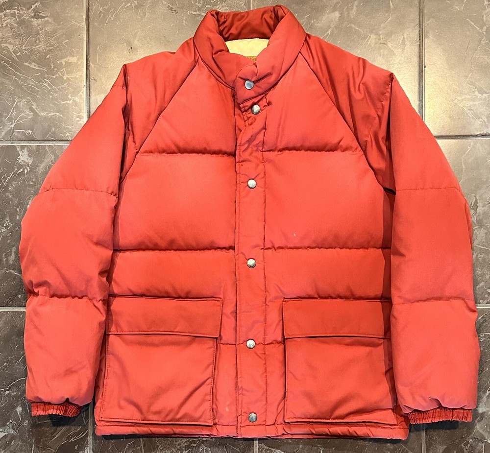 Vintage Puffer Gladiator by Camel Buttoned Down Red Coat Size L