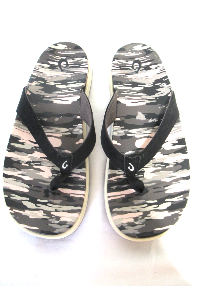 Olukai Women’s Flip Flop Sandals Size 10 Nu’A PI’O Black & Pink Camo
