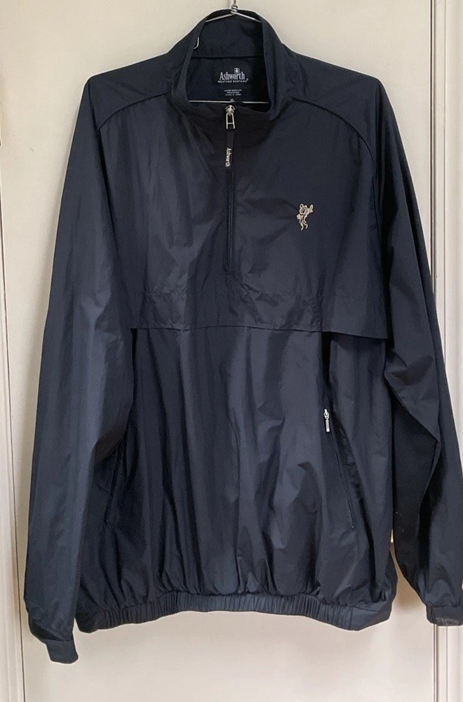 ASHWORTH Weather Systems Water Wind Resistant Golf Jacket Windbreaker XL Vented