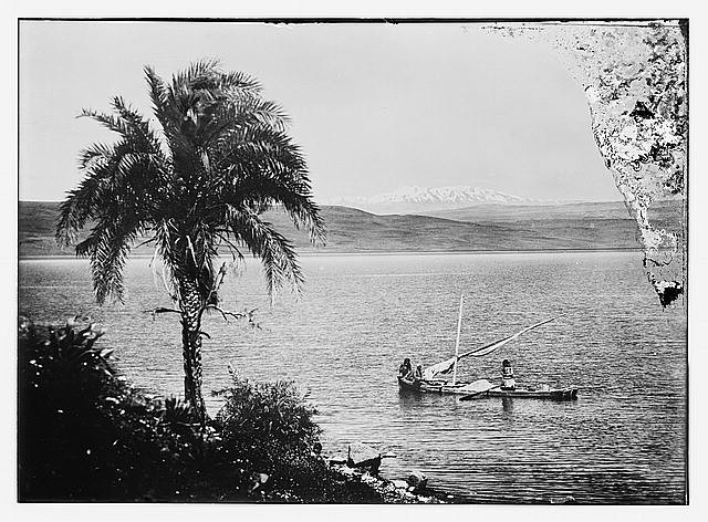 Sea of Galilee,Mount Hermon,Mount of Transfiguration,Israel,Middle East,c1910