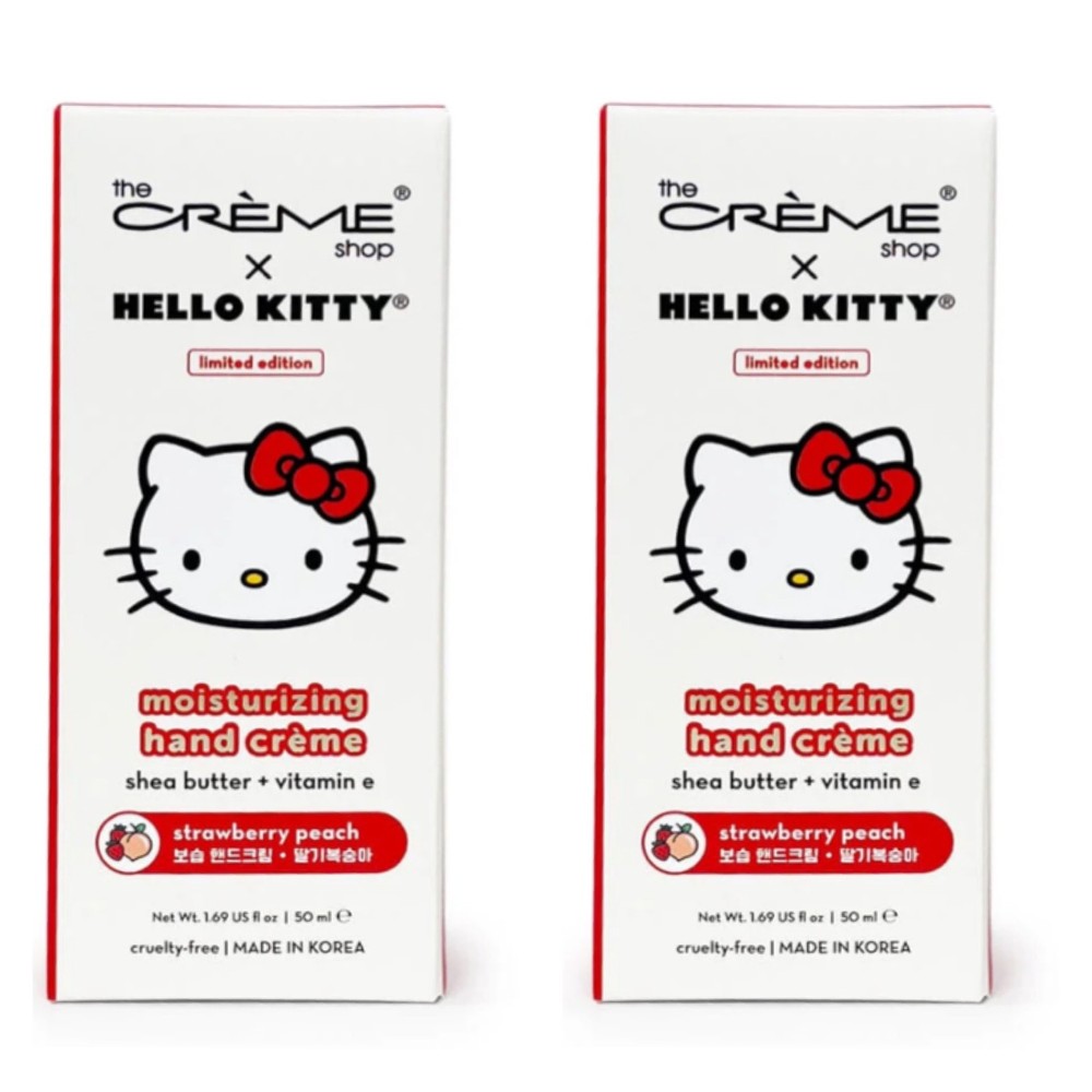 Hello Kitty Crème X 2-Pack Strawberry Peach Moisturizing Hand Cream