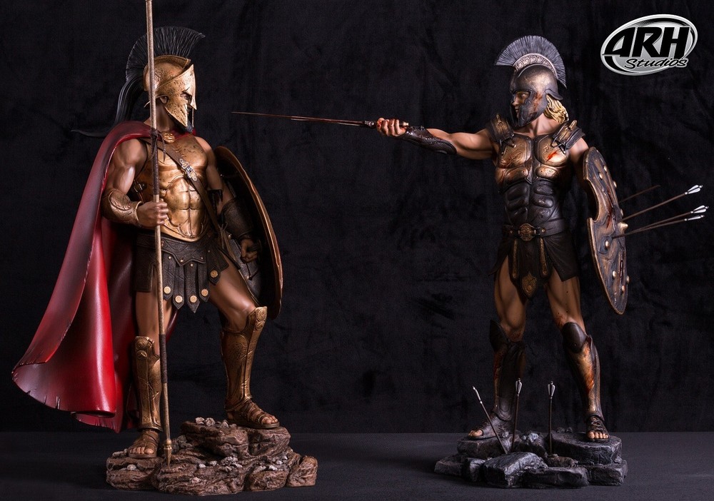 SET Leonidas Spartan Legacy & Achilles Immortality 1:4 Statues by ARH Studios-image