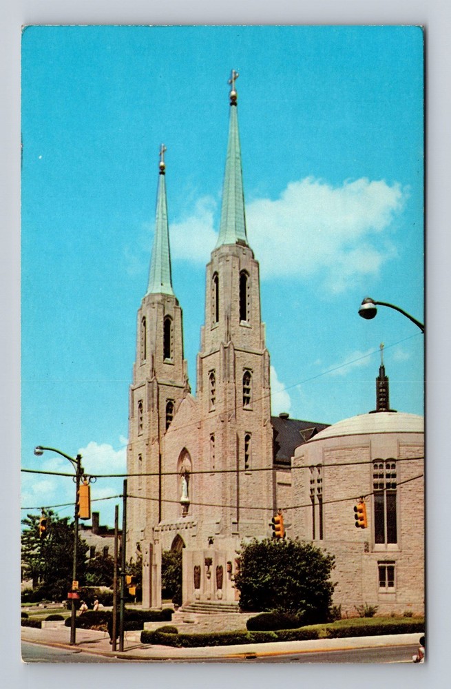 Fort Wayne IN-Indiana Cathedral Of Immaculate Conception Vintage Postcard