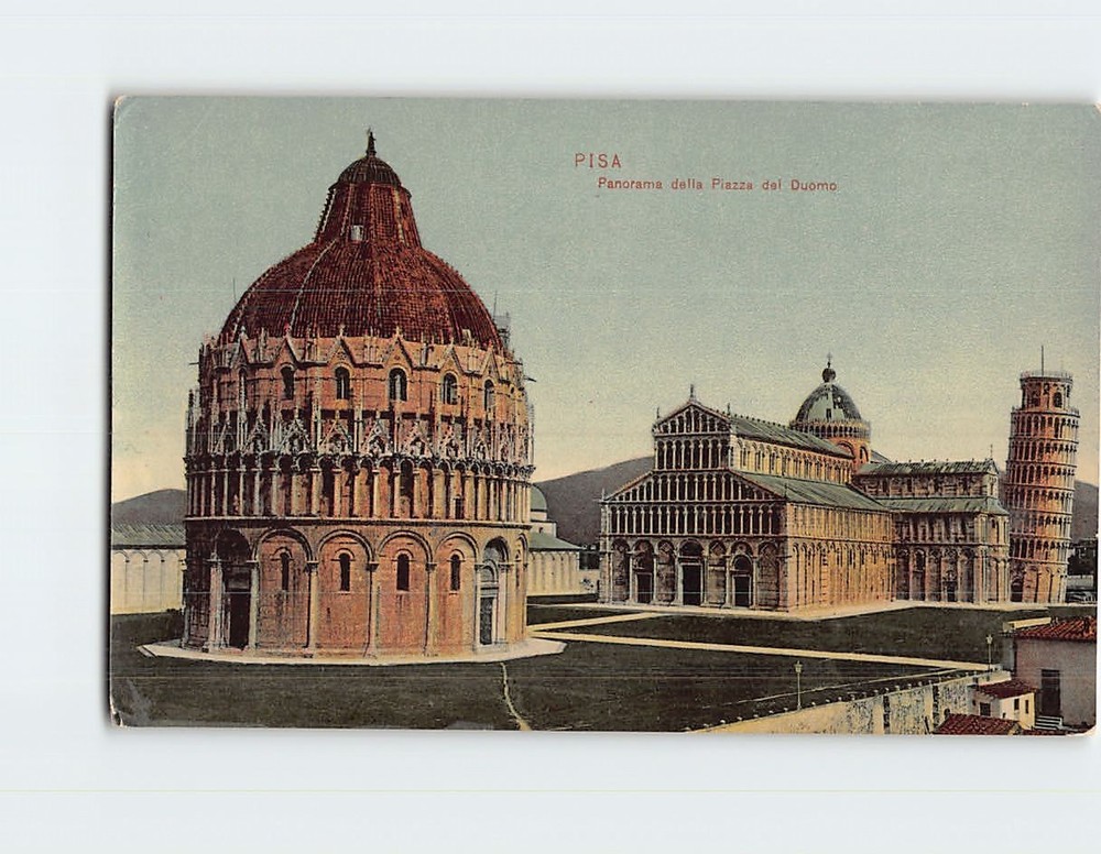 Postcard Piazza del Duomo Pisa Italy