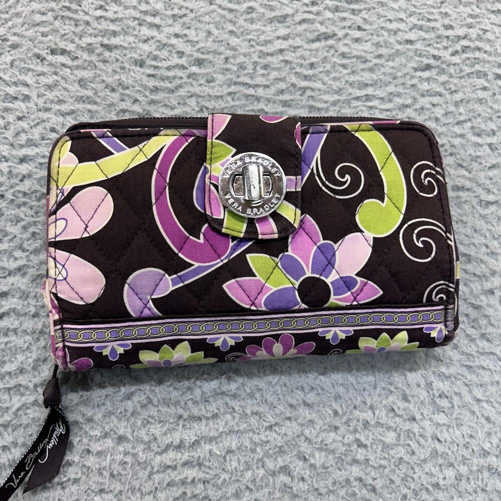 Vera Bradley Floral Wallet for Women with Inner Pockets and Credit Card Slots