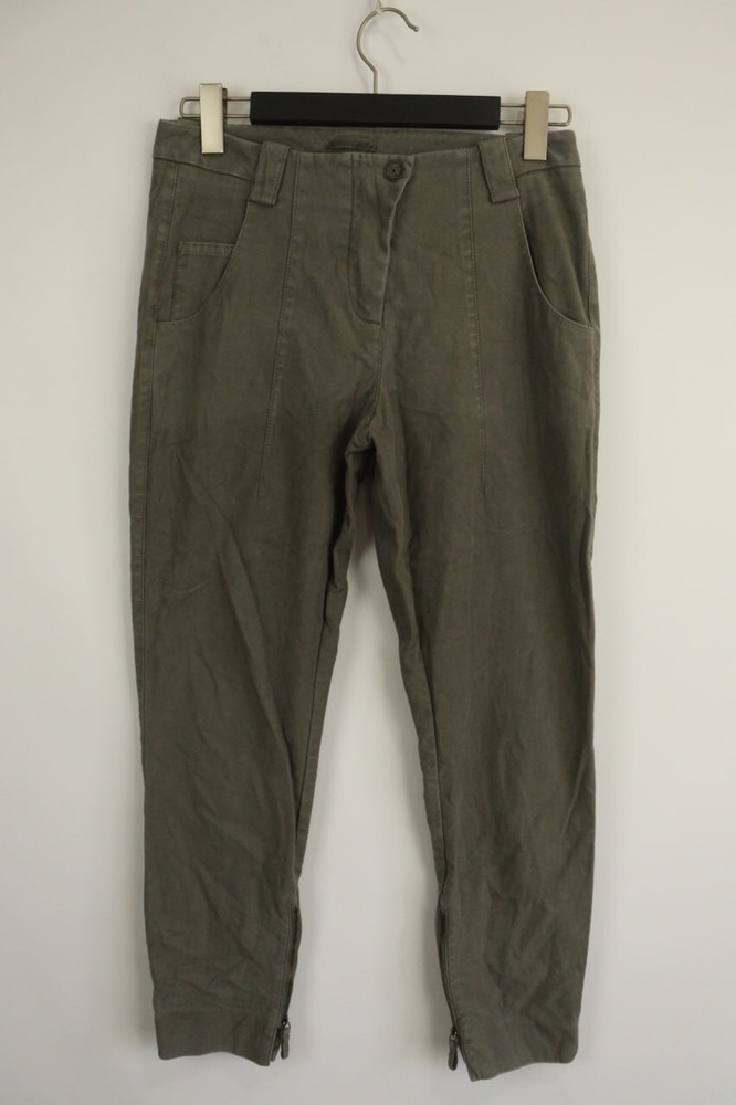 ANNETTE GORTZ Grey Cotton Ankle Zip Skinny Chino Pants Size 40 / W28 Zip Fly