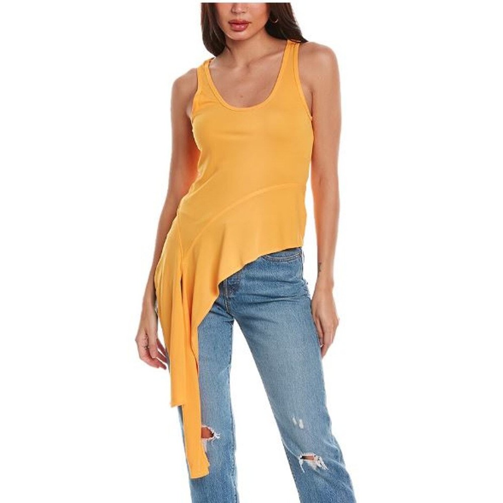 Helmut Lang Women's Asymmetric Tank Top in Apricot, Size XS, New With Tags, Style 265