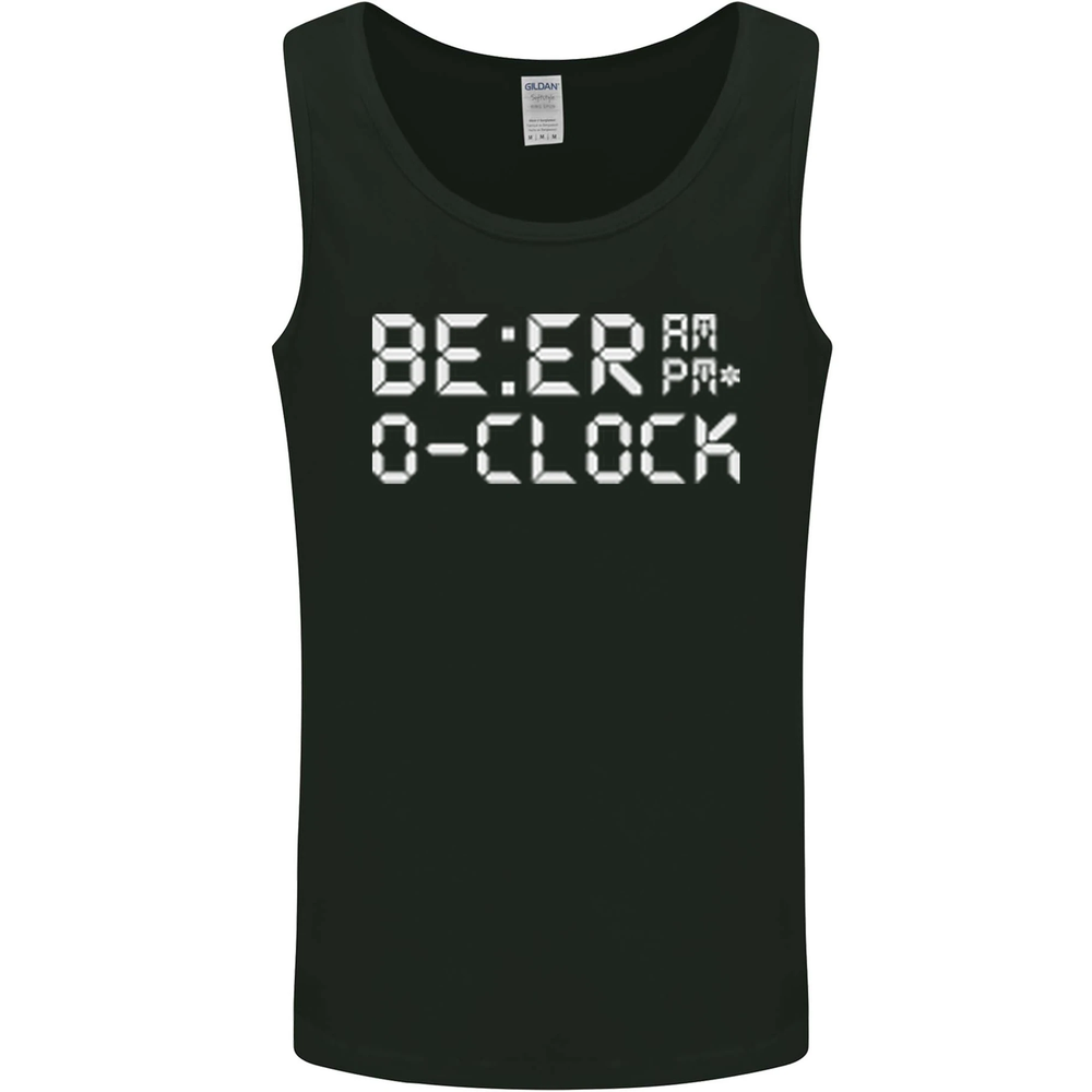 Beer OClock Funny Alcohol Drunk Humour Mens Vest Tank Top