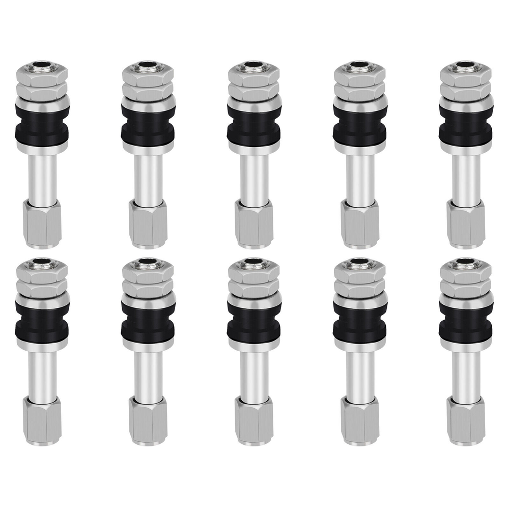 10pcs Stainless Steel Wheel Tire Valve Stems Hight Pressure Bolt in with Caps US