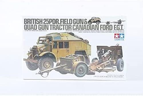 British 25Pdr.Field Gun & Quad Gun Tractor Canadian Ford F.G.T. 35044 Tamiya