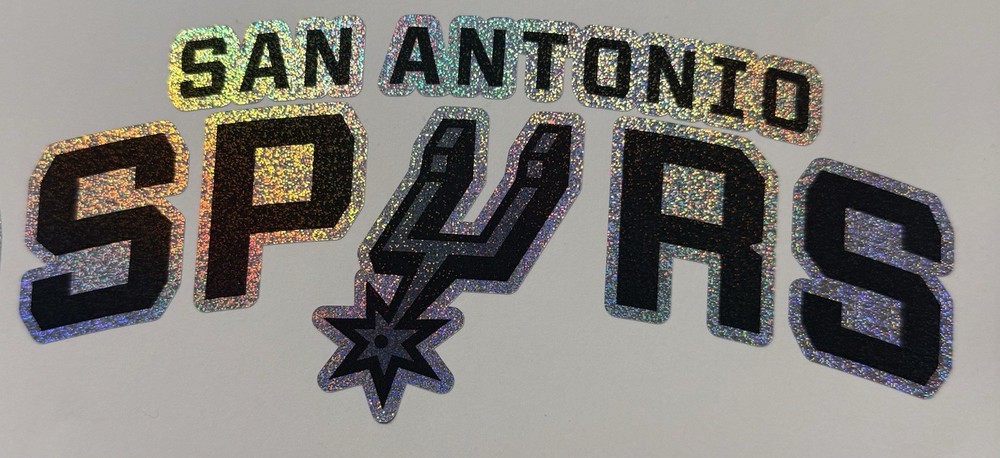 San Antonio Spurs Holographic Tiny Sparkle Vinyl Decal