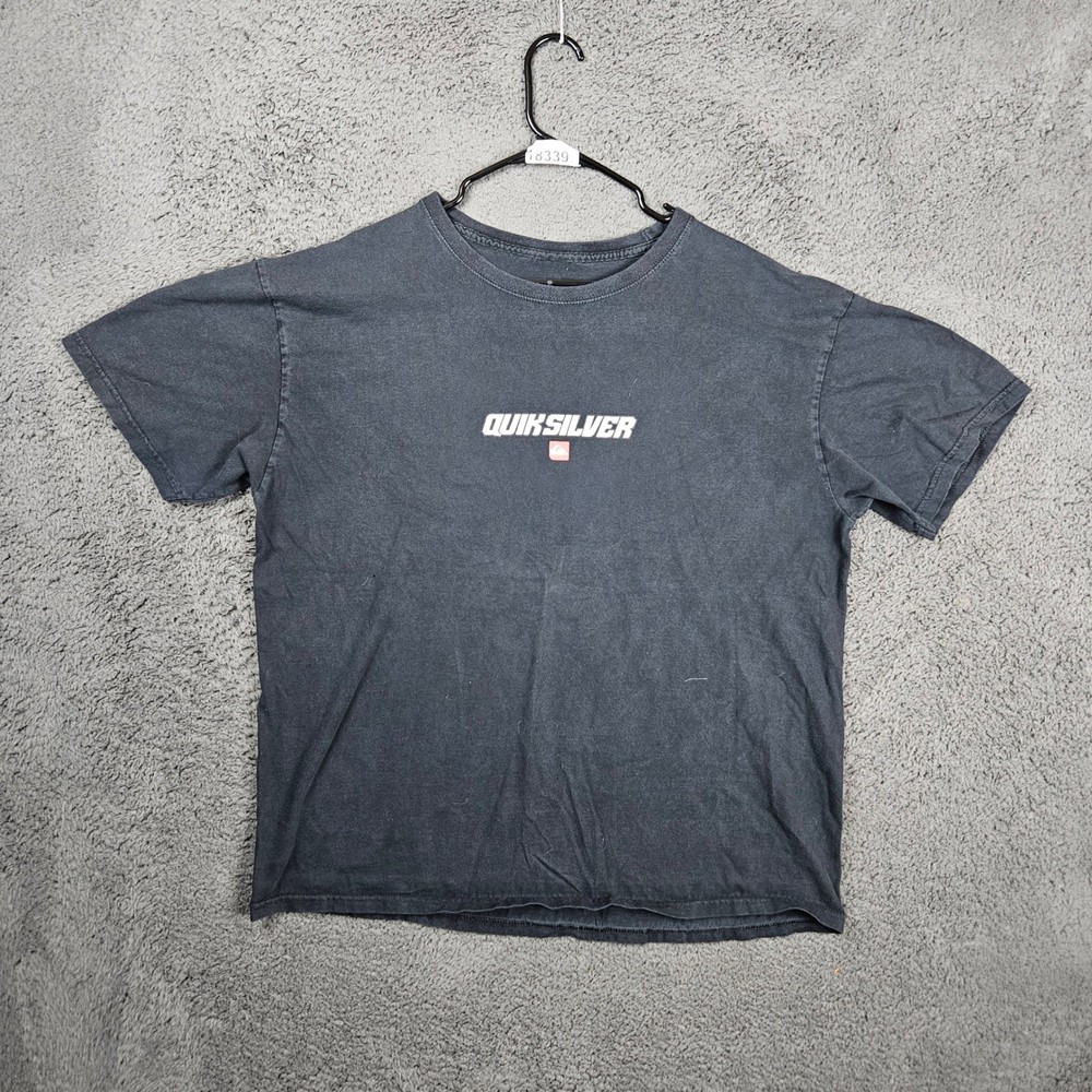 Quiksilver T Shirt Mens Gray Logo Boardriding Company Graphic Tee