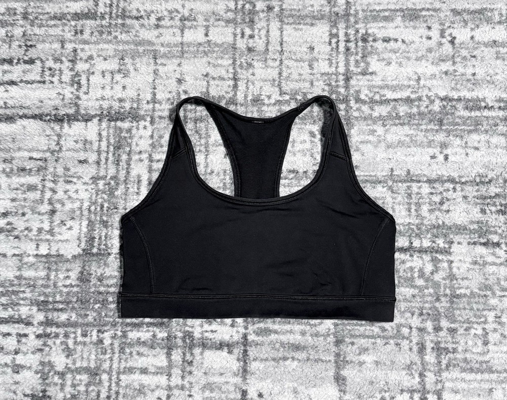 Lululemon Sports Bra Ruched Back Yoga Athletic Gym Black Women’s Size 8
