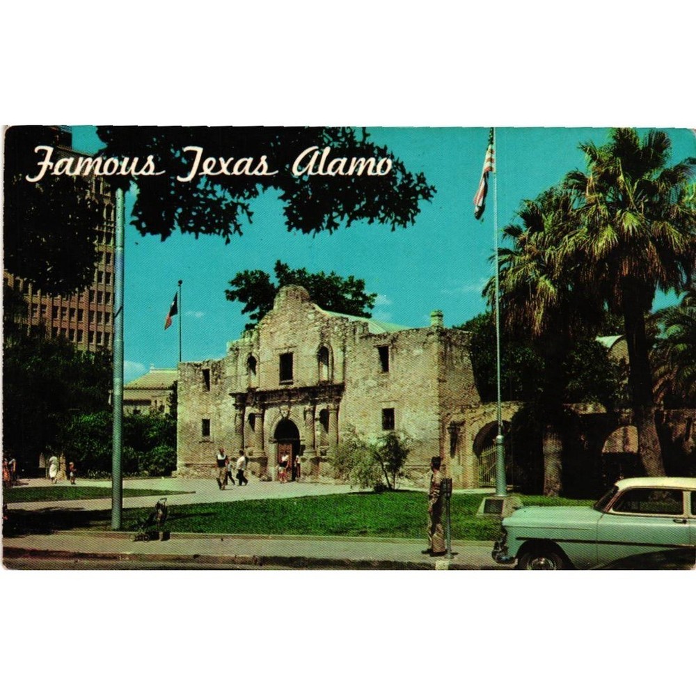 Vintage Postcard Famous Texas Alamo San Antonio Dexter Press Chrome Don Bartels