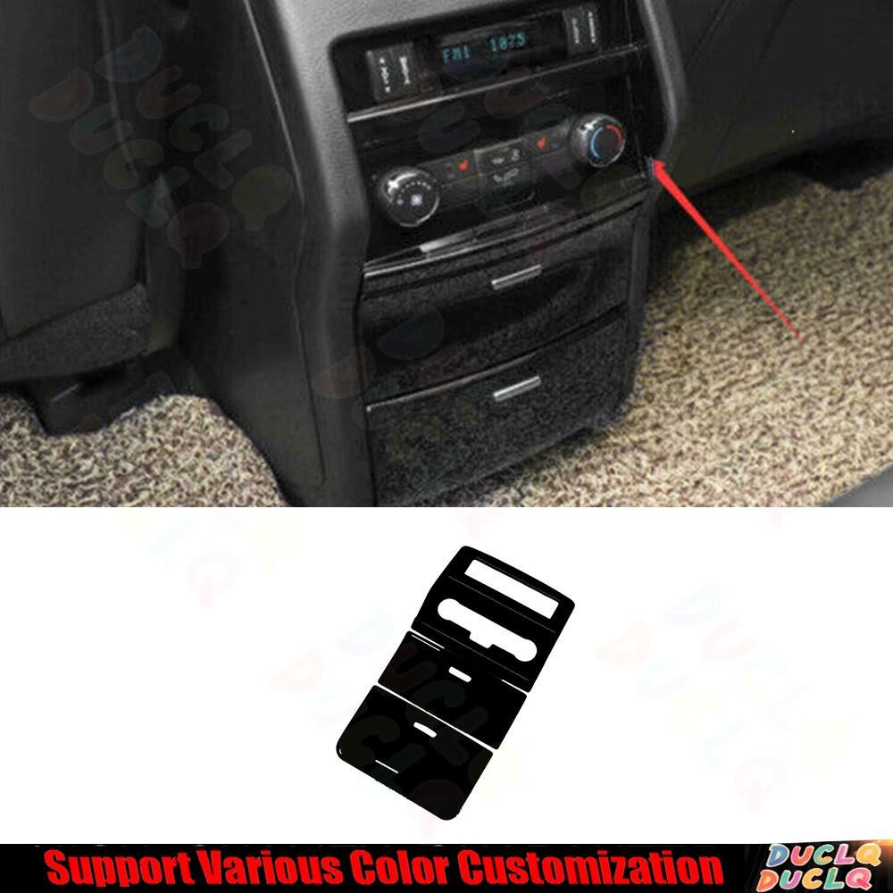 For Ford Edge 2015-20 Bright Black Car Rear Seat Air Outlet Frame Cover Trim 3*