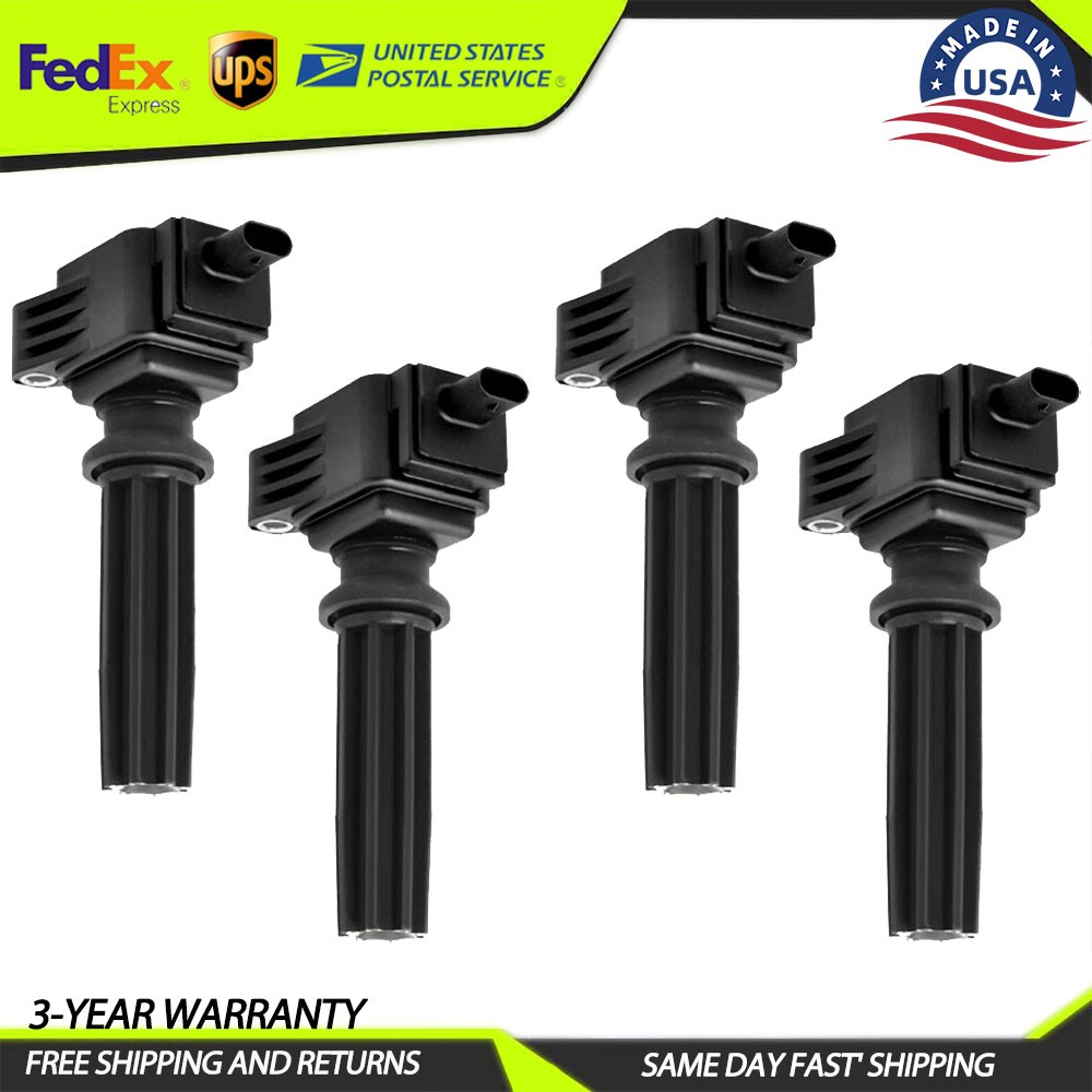 Set of 4 Ignition Coils For 2012-2017 Ford Explorer 1.5L CM5E-12A366-BC Mustang