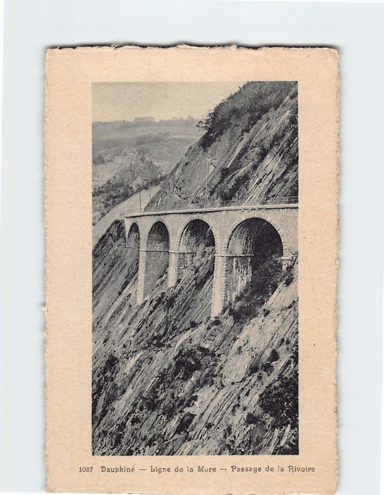 Postcard Ligne de la Mure River Passage Dauphine France