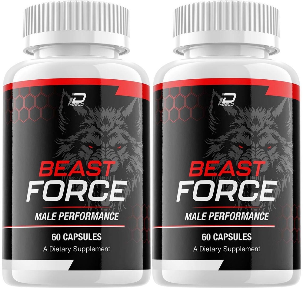 (2 Pack) Beast Force for Men Capsules – BeastForce Vitamin Complex Pills, Energy