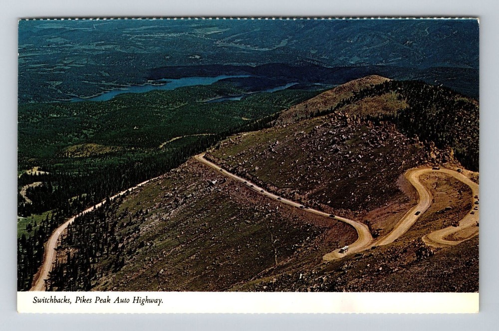 CO-Colorado, Switchbacks On Pikes Peak Highway, Vintage Postcard