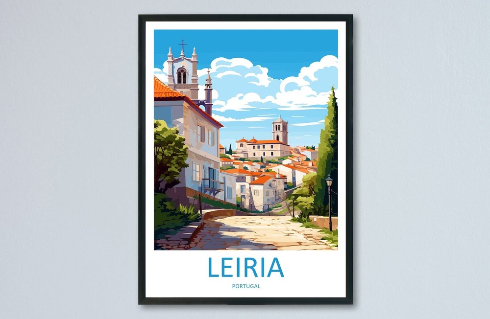 Leiria Travel Print Wall Art Leiria Wall Hanging Home Dcor Leiria Gift Art