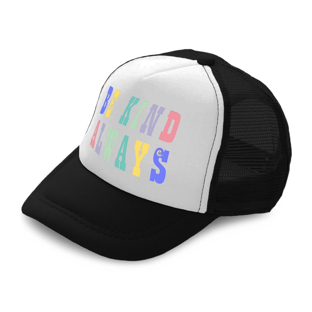 Kids Trucker Hat Be Kind Always Polyester Boys Caps & Girls Caps Adjustable