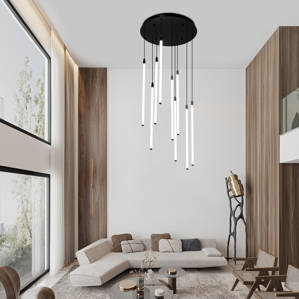 Modern 9-Light Adjustable Chandelier Pendant Ceiling Lamp