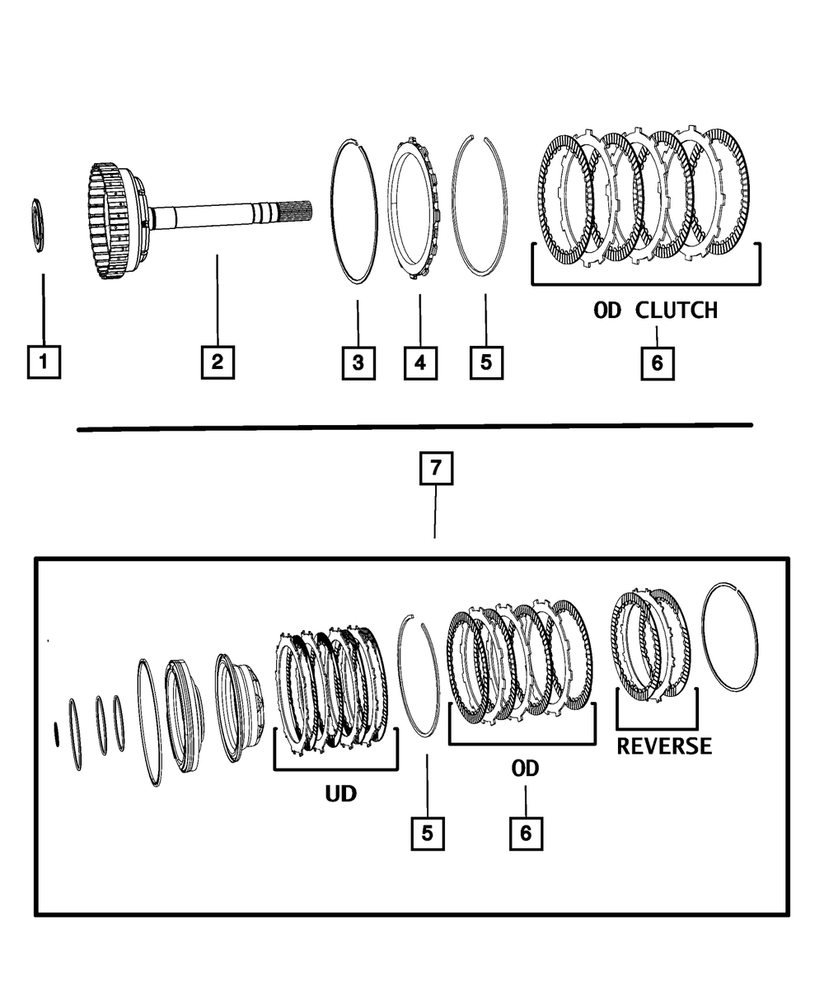 Genuine Mopar Underdrive Clutch Hub And Shaft 5127485AA