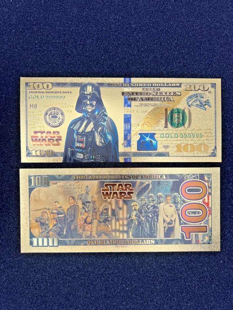 Darth Vader - 24k Gold Foil Banknote - Star Wars Tv Show/Movie