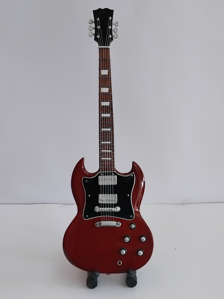 Miniature Guitar Angus Young AC/DC Gibson SG Standard Replica for Display Only