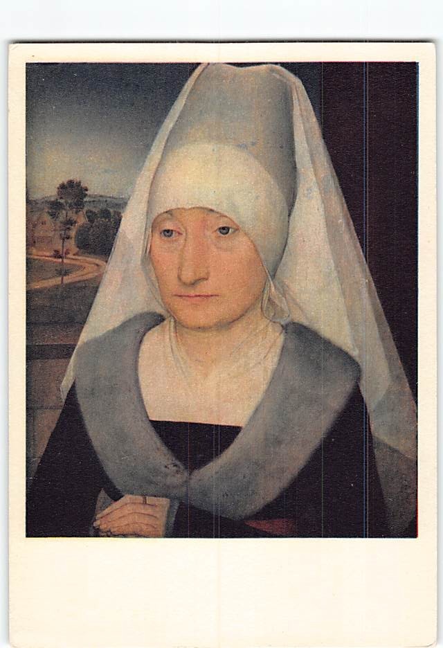 Postcard Portrait By Memlinc Musee du Louvre Paris France