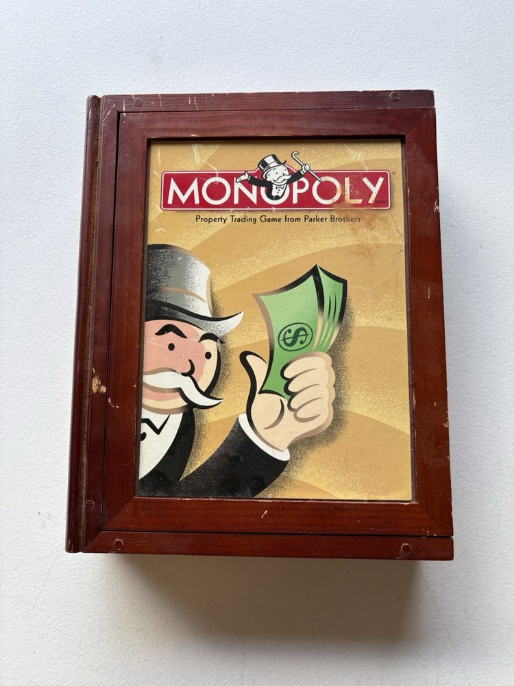 Monopoly 2005 Game Collection Wooden Book Edition Hasbro No Manual