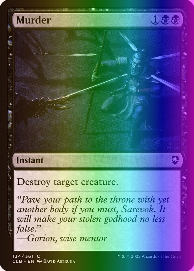MTG Murder (134/1080) Commander Legends Battle for Baldur's Gate LP FOIL