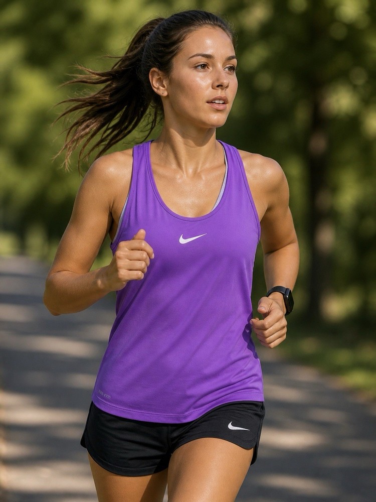 Nike Pro Combat Shirt Large Purple Sleeveless Tank Top DriFit Workout Gym