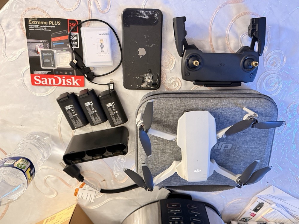 DJI Mavic Mini Drone Kit Remote Controller Batteries Charging Hub Case MicroSD