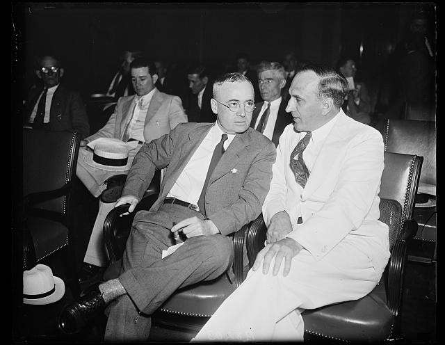 Photo:1940s Men in Suits at Meeting Audience Black and White Photo